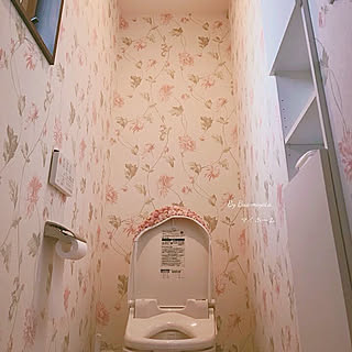 バス/トイレ/花の壁紙/トイレインテリア/ピンクかわいい♡のインテリア実例 - 2018-06-11 01:03:02