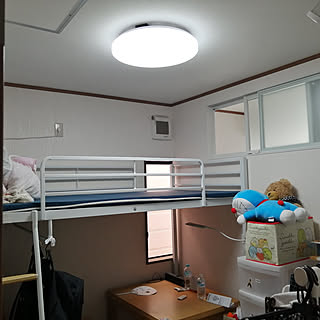 部屋全体/小さなお部屋/ロフトベッド 狭い部屋/小学生のいる暮らし/４畳無い部屋...などのインテリア実例 - 2022-06-18 10:10:03