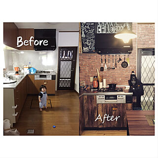 キッチン/before/after/before→after/DIY/ダイソーのインテリア実例 - 2018-05-16 20:14:35