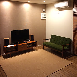 部屋全体/テレビ見にくい/カリモク60 テレビボード/カリモク60 Ｋチェア/住友林業...などのインテリア実例 - 2018-04-03 21:50:46