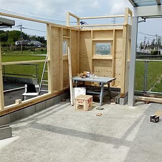 玄関/入り口/2×4/庭/DIY/自転車小屋DIYのインテリア実例 - 2017-05-18 23:37:44