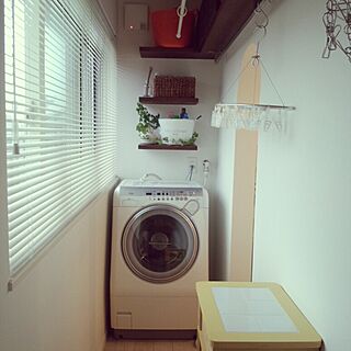 棚/グリーンのある生活/洗濯機周りのインテリア実例 - 2014-08-22 05:47:41