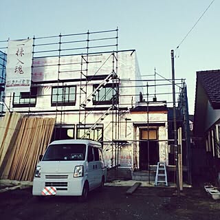 部屋全体/注文住宅/新築建築中/一棟入魂/外観《新築工事中》のインテリア実例 - 2015-02-02 11:09:14