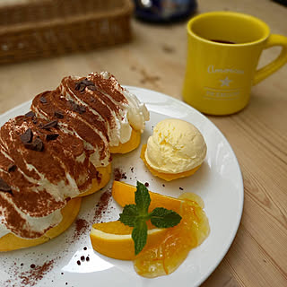 ティラミスパンケーキ/CafeBLUE/友達とデート/カフェ巡り大好き/甘党です...などのインテリア実例 - 2022-08-13 15:20:32