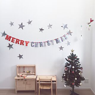 机/クリスマスディスプレイ/IKEA/クリスマスツリー120cm/子供机&椅子のインテリア実例 - 2016-12-28 12:49:01
