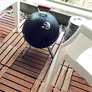 暮らしを楽しむ/賃貸でも楽しく/セリア/賃貸/蓋つきBBQグリル...などのインテリア実例 - 2017-06-12 21:53:10