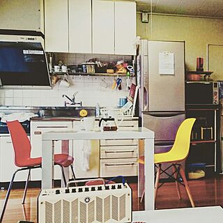 キッチン/イームズ/二人暮らし/カフェっぽくしたい/ギターのある部屋...などのインテリア実例 - 2016-06-18 11:25:54