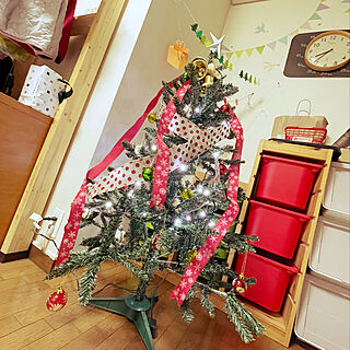 Daiso/クリスマス/クリスマスツリー/クリスマス飾り/築20年越えの自宅...などのインテリア実例 - 2020-12-08 21:32:20