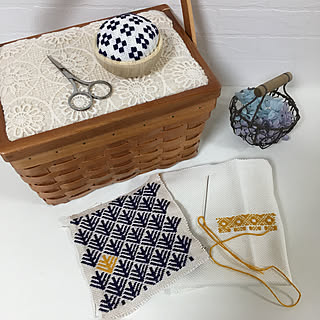 部屋全体/刺繍/ピンクッション手作り/至福の時間/すっきり暮らしたい...などのインテリア実例 - 2019-02-24 23:05:04