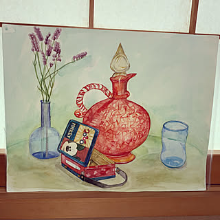 メーカー直売】 光さす秘密の庭 透明水彩画 素敵な装飾額入り 絵画