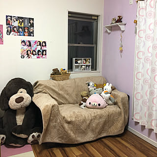 ベッド周り/壁塗りました/子供部屋女の子/子供部屋/ぬいぐるみと暮らす...などのインテリア実例 - 2018-12-09 21:59:19