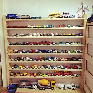 棚/収納My Shelf/おもちゃ/トミカ収納/手作りのインテリア実例 - 2015-03-15 05:44:03