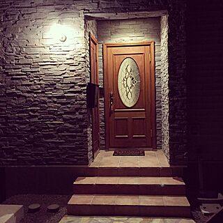 玄関/入り口/無垢のドア/brabantia/ポスト/ストーン...などのインテリア実例 - 2016-04-25 02:06:50