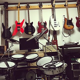 壁/天井/ギターのある部屋/DIY/ドラムのある部屋のインテリア実例 - 2016-12-30 20:03:49