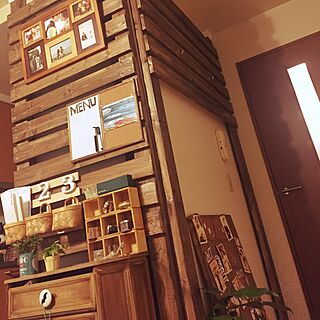 リビング/ディアウォールの壁/男前/カフェ風/リメイク家具のインテリア実例 - 2016-03-06 17:50:07