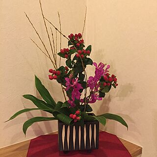 棚/花器/花のある暮らし/植物のある暮らし/花瓶...などのインテリア実例 - 2016-11-10 20:26:56