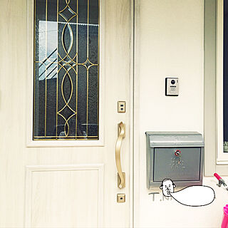 玄関/入り口/白い壁/白いドア/白い家/しろが好きのインテリア実例 - 2017-09-19 13:24:27