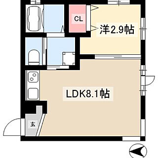 2人暮らし 1LDK/4階/間取り図/部屋全体のインテリア実例 - 2021-01-09 15:27:58