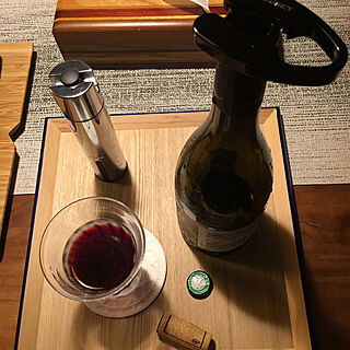 赤ワイン大好き♪/ワインを開ける/ワイングッズ/簡単/ワインオープナー...などのインテリア実例 - 2022-07-16 08:40:41