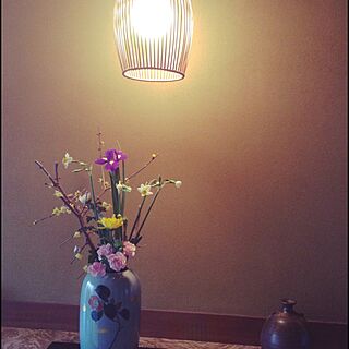 玄関/入り口/つぼ/花瓶/植物/照明のインテリア実例 - 2016-01-02 18:09:52