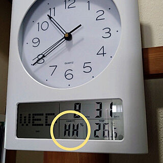 湿度計付き時計/蒸し暑いのインテリア実例 - 2022-08-31 18:34:01