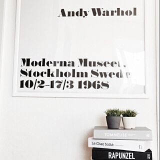 壁/天井/mon・o・tone/モノトーンインテリア/Andy Warhol/100均...などのインテリア実例 - 2015-08-13 11:33:19