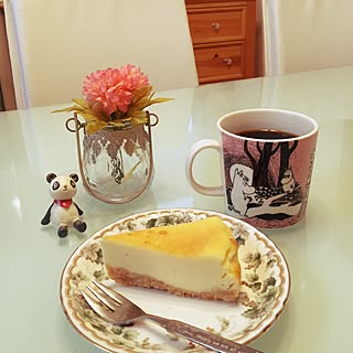 キッチン/パンダ/コーヒータイム♡/チーズケーキ焼きました/アートフラワー...などのインテリア実例 - 2015-10-28 09:19:04