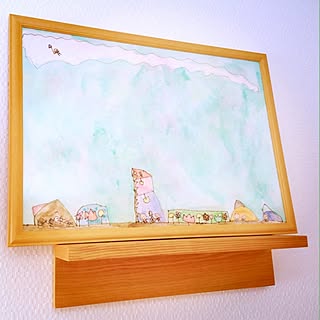 壁/天井/無印良品/子育て中/絵のインテリア実例 - 2014-02-24 15:19:26