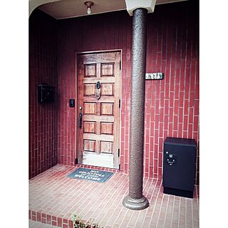 玄関/入り口/niko and…　/玄関マット/玄関前/木製のドア...などのインテリア実例 - 2016-06-15 14:20:29