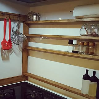 キッチン/DIY/キッチン収納/調味料棚/調味料棚DIY...などのインテリア実例 - 2016-09-29 07:34:14