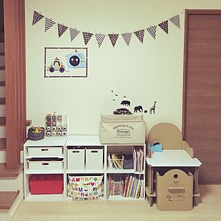 机/Daiso/ダイソー/キッズスペース (リビング)/キッズスペース...などのインテリア実例 - 2016-09-11 22:45:10