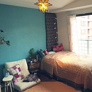 青い壁紙のおしゃれなアレンジ 飾り方のインテリア実例 Roomclip ルームクリップ