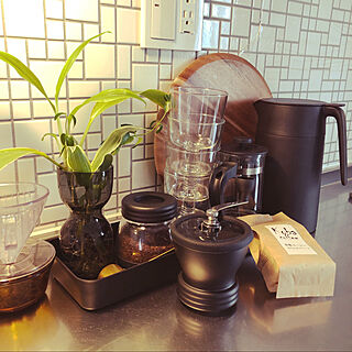 コーヒーのある暮らし/セット/観葉植物/IKEA/キッチンのインテリア実例 - 2020-03-22 18:24:15