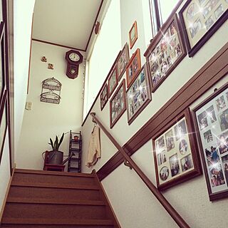 壁/天井/階段ギャラリー/家族写真たち/階段のインテリア実例 - 2015-07-03 09:46:20