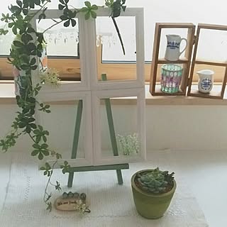 棚/北欧/アフタヌーンティー/フレームの窓枠風/植物...などのインテリア実例 - 2015-01-25 10:25:17