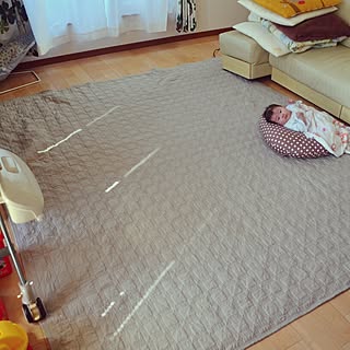 部屋全体/無印良品/ホットカーペットカバー/子育て中のインテリア実例 - 2014-04-02 11:47:37