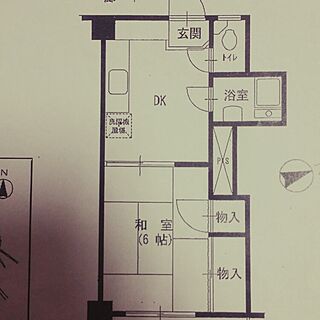 部屋全体/引っ越し前/間取り図/和室/シンママ...などのインテリア実例 - 2016-02-26 23:52:52