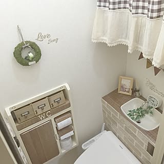 バス/トイレ/DIY/Daiso/600名様ありがとう♡/賃貸でも楽しく♪...などのインテリア実例 - 2016-09-06 22:38:51