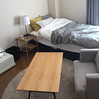 部屋全体/IKEA/シンプルインテリア/6畳1K/ベッド...などのインテリア実例 - 2018-07-31 09:49:17