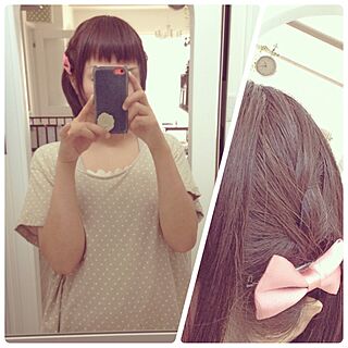 バス/トイレ/前髪切りすぎてブルー/自撮り失礼します…/百均だけどなw/ヘアアクセ...などのインテリア実例 - 2015-07-08 11:06:51