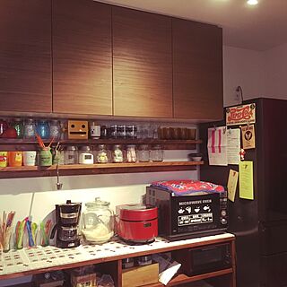 キッチン/シャープヘルシオ炊飯器/デロンギコーヒーメーカーのインテリア実例 - 2015-11-27 00:49:23