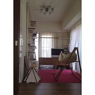 部屋全体/東リ タイルカーペット/IKEA/猫/猫との生活...などのインテリア実例 - 2015-07-11 16:04:35