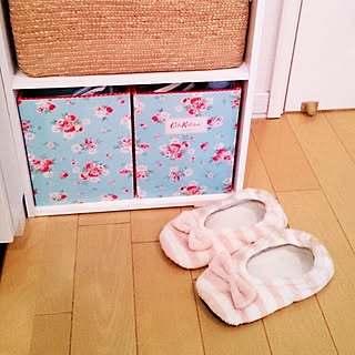 玄関/入り口/ルームシューズ/Cath kidston/セリア/カラーボックス収納のインテリア実例 - 2016-12-22 17:35:24