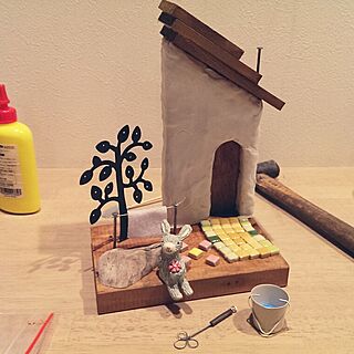 リビング/夏休みの作品/木工/DIY/ハンドメイド...などのインテリア実例 - 2014-08-19 19:30:12