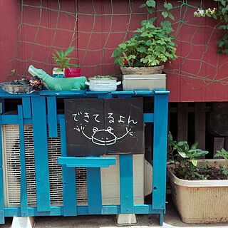 室外機カバー/DIY/子供と暮らす。/ルコウ草/日本家屋のインテリア実例 - 2016-06-15 04:57:45