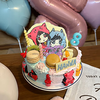 リビング/バースデーケーキ手作り♡/ちろぴのケーキ/ちろぴの/インテリア...などのインテリア実例 - 2023-08-04 22:53:24