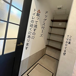 壁かけテレビの裏/可動棚/トイレシート収納/トイレシート/犬と暮らす...などのインテリア実例 - 2022-10-11 22:22:08