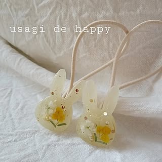 部屋全体/ハンドメイド/ミモザ/レジン/ミモザのヘアゴム...などのインテリア実例 - 2023-03-12 20:32:18