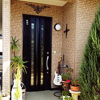 玄関/入り口/アイアンウォールデコ/エレキギターのインテリア実例 - 2015-05-05 15:08:22