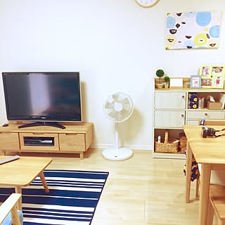 部屋全体/無印良品 扇風機/Kauniste/ファブリックパネル/清潔感目指して...などのインテリア実例 - 2015-06-08 10:28:36